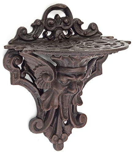 aubaho Gargoyle Regal Wandregal Konsole Wandkonsole Fabelwesen Garten Eisen Antik-Stil