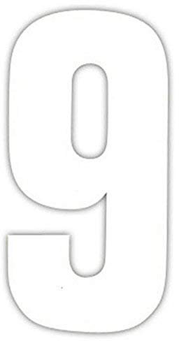 WHL 5 x 'Number 9' Wheelie Bin Numbers Self Adhesive Stickers