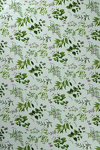 55x78 (140x200cm) RECTANGLE PVC/VINYL TABLECLOTH - HERB GARDEN WITH PARASOL HOLE