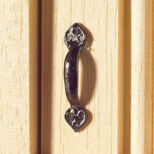 The Dolls House Emporium Black Tudor-Style Door Handles, 2 pcs