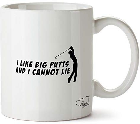 Hippowarehouse I Like Big Putts and I Cannot Lie Printed Mug Cup Ceramic 10oz