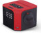 Luna Radio FM Rouge Affichage LED Blanc Alimentation Secteur ou Piles 8 Stations enregistrables Port de Charge USB Sortie Casque 3,5 mm