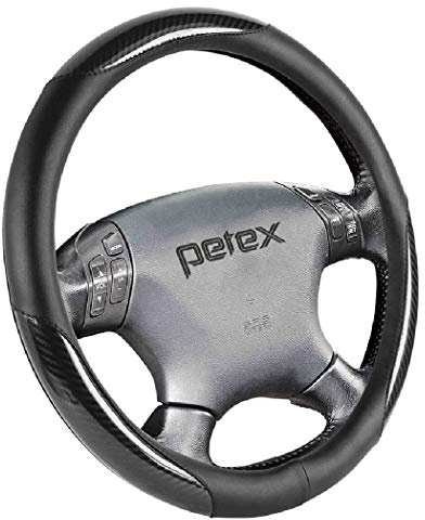 Petex 433110104 Lenkradschoner, Durchmesser 38 cm, TPE-Ring, Design 1101, Schwarz, M