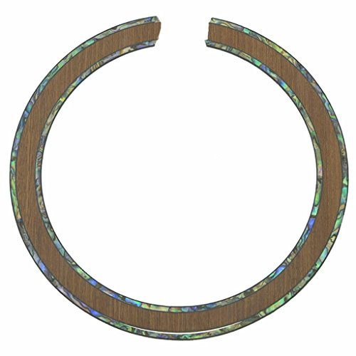 dopro 110 mm Rosette für Akustische Gitarre Schallloch Sapelli/Rosenholz, Ahorn/Mahagoni, Abalone-Muschel Sapelli K1298