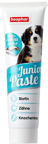 BEAPHAR - Junior Paste - Für Hunde Ab Der 6. Lebenswoche - Mit Omega 3 Und 6, Calcium - Für Starke Zähne Und Knochen - Unterstützt Das Wachstum - Mit Biotin - 100 g