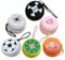 Schnooridoo 6 x JoJo Yoyo Jo Jo aus Holz Sortiert 4,5 cm Mitgebsel Kindergeburtstag Give Away