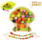 KaliningEU Fädelspiel Holz Motorikspielzeug Baum Obst Gemüse Tier Holz Perlen Spielzeug, Montessori Holzspielzeug Baby