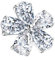 Piercingfaktor Aufsatz für Dermal Anchor Piercing Hautanker Implantat Skin Diver mit Strass Kristall Blume Silber