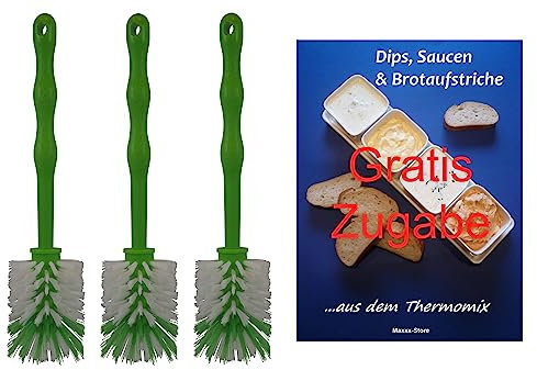 HG Verlag Mixtopf Bürste - Ideal zum Reinigen von Töpfen und Mixtöpfen, Made in Germany, Nylonborsten, Spülmaschinengeeignet, Grün