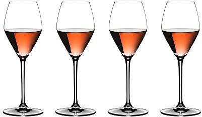 Riedel Rosé 4er Set Kristallglas, Fassungsvermögen ca. 322 ml, Diamant-Roséweingläser, 4 Stück, Spülmaschinenfest, Cocktailparty, Zuhause, Erwachsener
