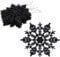 Christmas Concepts® Pack of 12-10cm Glitter Snowflake Hanging Decorations - Christmas Decorations (Black)