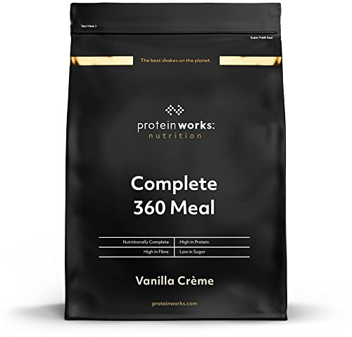 Protein Works - Complete 360 Meal, Award-Winning Meal Replacement, High Protein, 159 Health Benefits, Premium Ingredients, Essential Vitamins & Minerals, Vanilla Crème, 10 Meals, 1kg