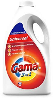 Flüssiges Vollwaschmittel Konzentriert GAMA Gel Universal 3in1, 83 WL, 4,15 Liter, ehemaliger vizir