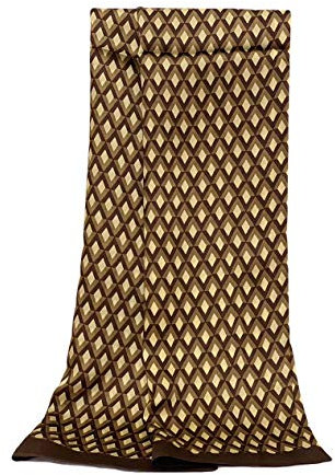 UK_Stone 100% Seide Paisley Blumen Halstuch Herren Schal (Diamant Braun)