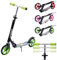 Arebos Cityroller Tretroller Grün Scooter höhenverstellbar | klappbar | inkl. Traggurt | XXL Räder | Tritt-Bremse | für Kinder und Erwachsene | bis 100kg belastbar | Kickroller | Kickscooter | Grün