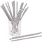 Papierstrohhalme Stripe 25 St. 100% Papier Einweg L:19,7cm biologisch abbaubare Trinkhalme, Farbe:schwarz