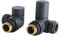 Milano 15mm Anthracite Grey Corner Heated Towel Rail Radiator Valves