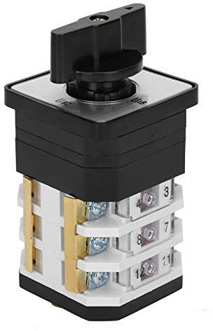 Interruttori Universali a 4 Posizioni Trifase, Selettori a Camme Rotanti Universali Interruttori a Scatto LW12D-16YH3/3 220V-380V 16A
