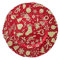 PIATTO CHRISTMAS ROSSO CM 32 VETRO
