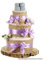 Windeltorte ALLES JUTE | zur Geburt (3-stöckig, lilac)