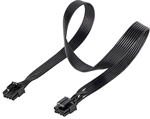 YieJoya Adaptateur CPU 8 broches vers CPU 8 broches (4 + 4 amovibles) - Fiche EPS-12 V - Adaptateur secteur - Câble gainé pour alimentation modulaire Corsair (62 cm/24,4)