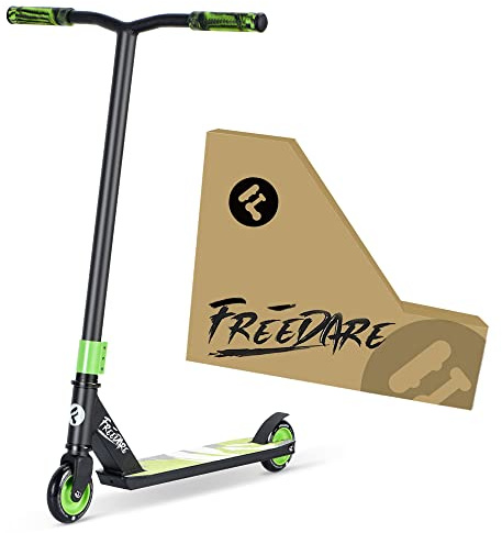 FREEDARE Complete Pro Scooter JB-1 Stunt Scooter for Kids 8 Years and Up, Teens, Adults, Trick Scooter for Beginners Green