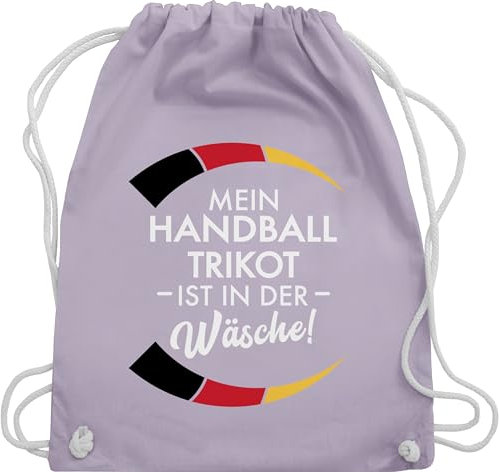 Shirtracer Turnbeutel Rucksack - 2024 - Mein Handball Trikot ist in der Wäsche - Handball WM EM Witzig Spruch Lustig Trikot Ersatz - Unisize - Pastell Lila - 2022 beutel ball handball+sprüche
