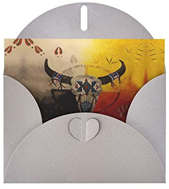 DMORJ Indianer-Grußkarte, hochwertige Perlenpapier, 10,2 x 15,2 cm, für Geburtstagskarte, Valentinstagskarte, Einladungskarte, Qualität