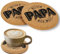 Johiux 2 Stück Bester Papa Geschenk Vatertagsgeschenke für Papa,Papa Korkuntersetzer Rund Glas Untersetzer,Geschenke zu Thanksgiving, Vatertag, Weihnachten und Neujahr für die besten Väter. (Papa)