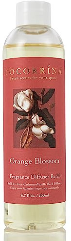 COCORRÍNA Raumduft Diffuser Nachfüller Orangenblüte 200ml, Diffuser Nachfüllen, Zimmerduft, für Schlafzimmer, Bad Büro Home Décor