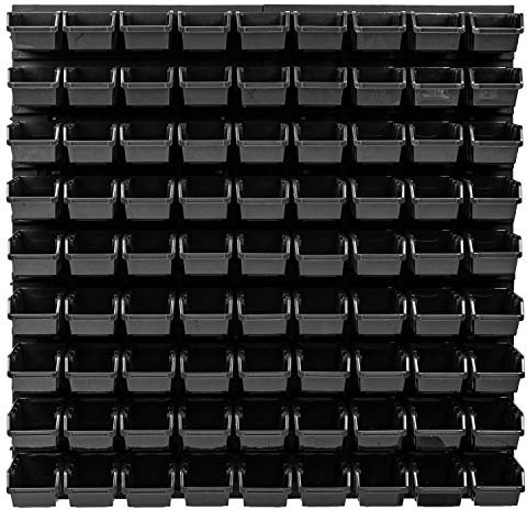 WALL MOUNTED TOOL PEG BOARD SET GARAGE STORAGE BINS WORKSHOP RACK SHED ORGANISER 50 MODELS VARIOUS SHAPES AND LAYOUTS SMALL MEDIUM LARGE (Model 34)