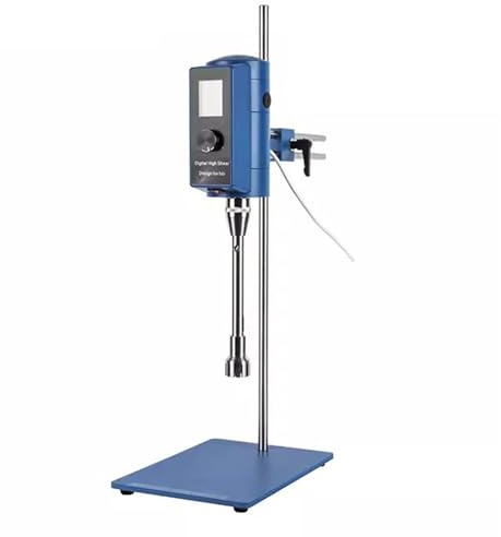 LAZRU Labor-Dispergier-Emulgator, Hochgeschwindigkeits-Homogenisator, Hochschermischer 50–2000 Ml, Geschwindigkeit Einstellbar 2000–28000 U/min, LCD-Display Mit Timer