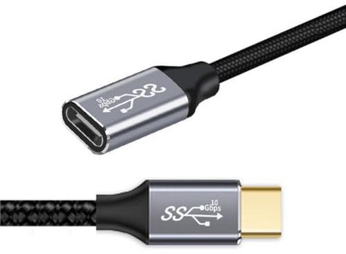 chenyang USB C mâle à femelle câble d'extension de données 10Gbps 100W pour téléphone portable 3.0M