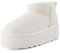 CUSHIONAIRE Damen Hippy Plateaustiefelette aus echtem Wildleder + Memory Foam, Off White, 39 EU