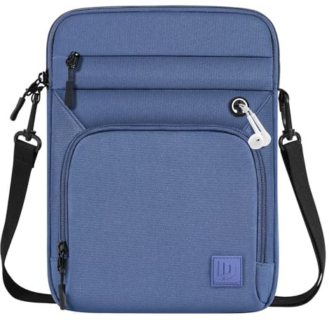Dadanism 9-11 Bolsa Protectora de Tableta con Correa Hombro para iPad 10.ª Gen 10,9, iPad Air 11, iPad Pro 11 M4, iPad 9/8/7.ª Gen 10,2, iPad Air 5/4 10,9, Galaxy Tab A9+ 11, Azul Oscuro