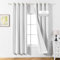 MYSKY HOME Gardinen mit Ösen Schallschutz Vorhänge Blackout Vorhang Weiß Leinenoptik Gardine Verdunkelungsvorhang für Kinderzimmer und Wohnzimmer,2er Set H 200 x B 140 cm,Weiß.