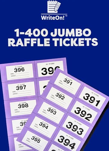YLAB Tombola-Lose Jumbo Extra Large 1.400 Garderoben-Tickets Lila