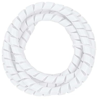 HUIOP 8mmx2m Spiral Cable Wrap Winding Wire Manager Electric Scooter Brake Cable Organizer PP Wire Protective Sleeve Cover Tube,Winding Wire Manager, White