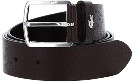 Lacoste Elegance Grained Leather Belt W90 Marron - kürzbar
