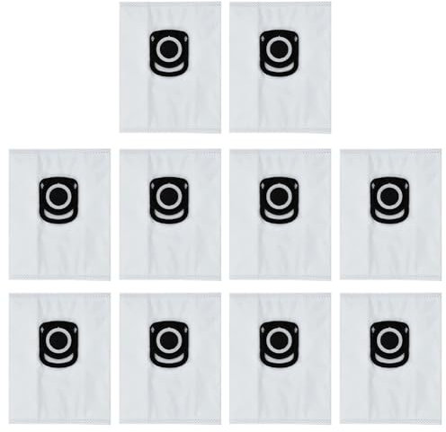 Lot de 10 sacs à poussière de rechange compatibles avec pour Tefal pour X-plorer Serie 75 S+ RG8597W Robot Aspirateur – Sacs à poussière pour aspirateur