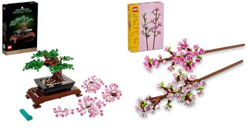 LEGO 10281 Icons Bonsaï: Projet de Bricolage Créatif pour Adultes, Collection Botanique, Idée Cadeau & Creator Les Fleurs de Cerisier, Fleurs Artificielles, Décoration de Pâques pour Chambre