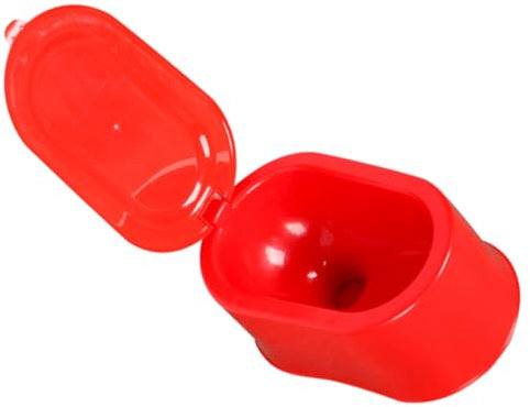 FRCOLOR Robustes Pvc Sitztoilette Baustellen Urinal Dickwandig Geruchsunterdrückend Große Rote Version Mobiler Hocktoiletten Eimer Für Arbeiter Stabil Und Einfach Zu Verwenden Für Bau Camp