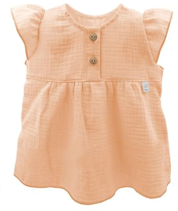maximo Baby Mädchen Kurzarm Shirt 49007 135600 in Peach, Kleidergröße:74, Farbe:Orange (Peach ORANGE 256)