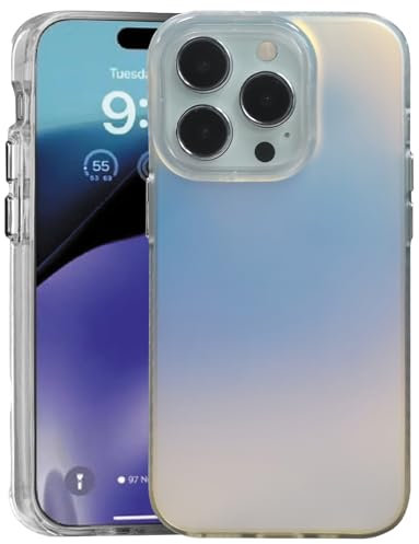 SNZ for iPhone 15 Pro Case, Standard Mobile Phone Cases with [Yellowing-Resistant] Protective and Thin Slim Fit Covers, Translucent Matt and Iridescent Fluorescent for iPhone 15 Pro Cover
