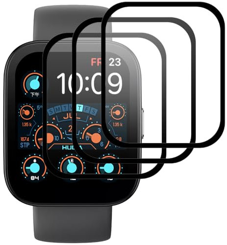 Panzer Schutz Glas für Amazfit Bip 5, 3 Stück Handyfolie[Anti-Kratzen][Fingerabdruck kompatibel][9H Härte]Screen Protector