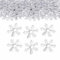 ParPix Schneeflocken Deko Konfetti Groß 6,5cm, 50 Stk Glitzer Schneeflocken Streudeko, Confetti Weihnachten Tischdeko, Silber Schneeflocke Weihnachten Deko für Winterdeko Hochzeit, Geburtstag, Neujahr