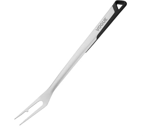 Vogue BBQ Fork, Stainless Steel, 45.2cm - High Resistant, Safe Handling and Dishwasher Safe HP283