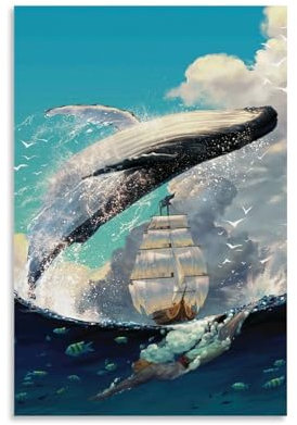 sushunjie Assassins Creed Poster mit schwarzer Flagge, dekoratives Gemälde, Leinwand, Wandposter und Kunstdruck, moderne Familienschlafzimmer-Dekoration, Poster, 20 x 30 cm