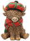 Lesser & Pavey Happy Highland, Highland Cow Schal, Schottenkaro, Statuen für Heimdekoration, ideales Ornament, Freundschaftsgeschenk für Damen und Herren, schöne Tischdekoration und