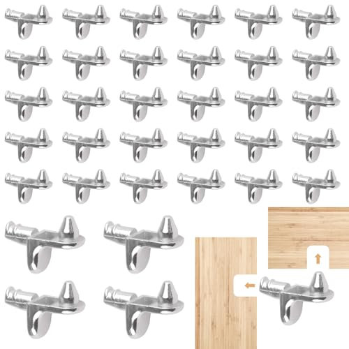 40 Stück Regalbodenträger, Einlegeboden Halter L Förmiges, Bodenträger 5mm Regalbrett Halterung für Einlegeböden Küchenschrank Bücherregal Kleiderschrank Schrank Möbelschrank